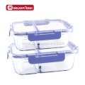 Full Compartments Glass Food Container with Lunch Bag